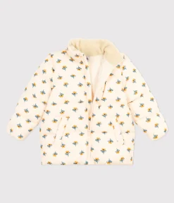 Petit Bateau Mäntel, Jacken, Regenjacken*Kinder-Winterjacke mit ausziehbarer Kapuze für Mädchen weiss AVALANCHE/ MULTICO