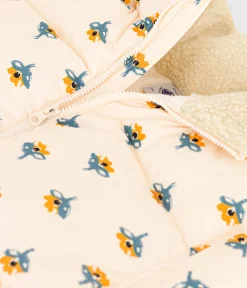 Petit Bateau Mäntel, Jacken, Regenjacken*Kinder-Winterjacke mit ausziehbarer Kapuze für Mädchen weiss AVALANCHE/ MULTICO