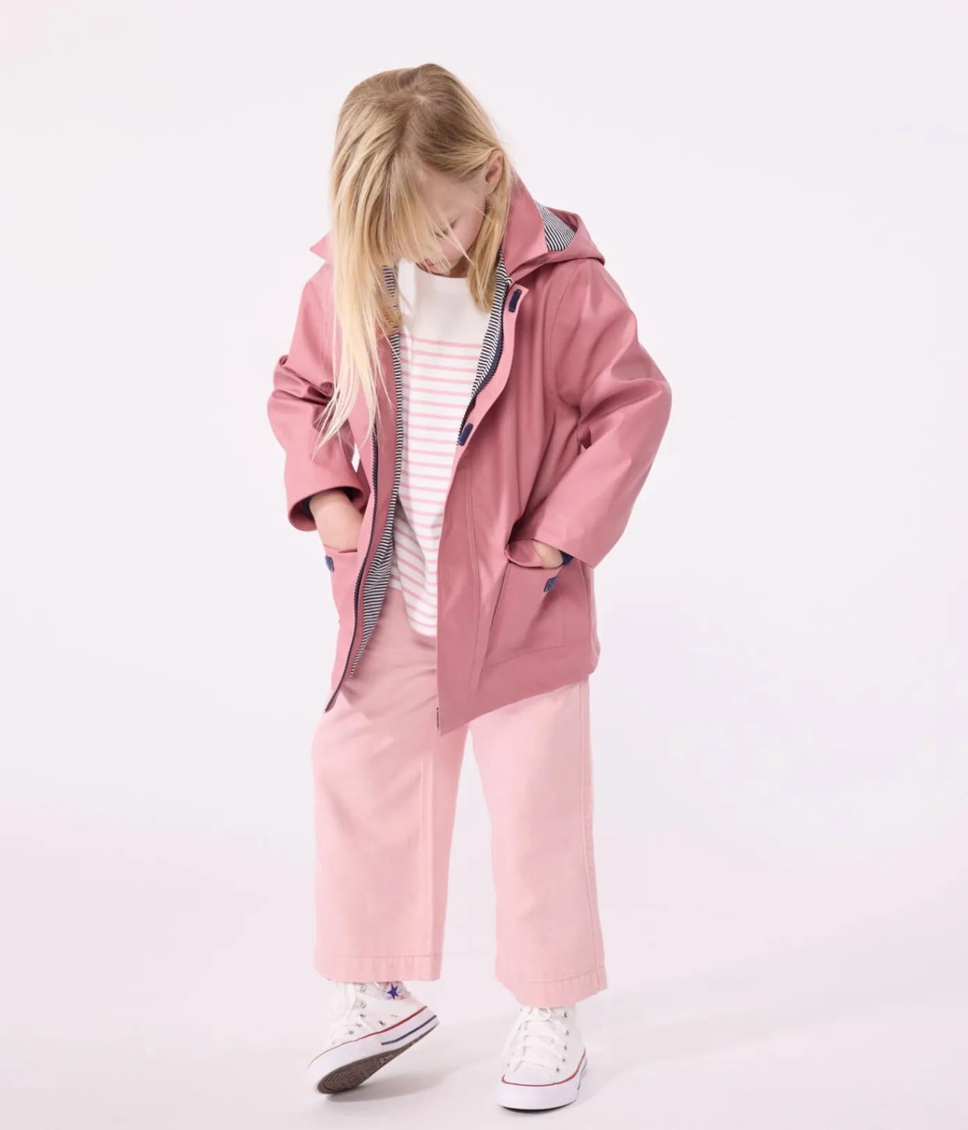 Petit Bateau Mäntel, Jacken, Regenjacken*Klassische Kinder-Regenjacke für Mädchen und Jungen rosa ROSEWOOD