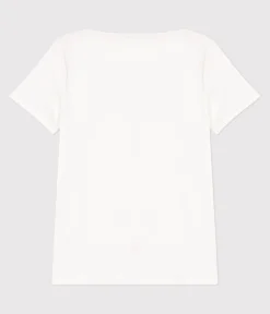 Petit Bateau Alle T-Shirts|Das Ikonische (Slim)*Kultiges Damen-T-Shirt mit Admiralskragen aus Baumwolle weiss ECUME