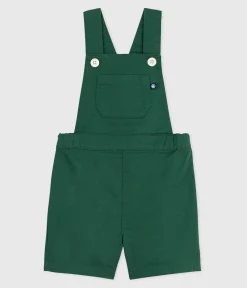 Petit Bateau Sets, Overalls & Latzhosen*Kurzbeinige Baby-Latzhose aus einfarbigem Baumwoll-Serge WILLOW