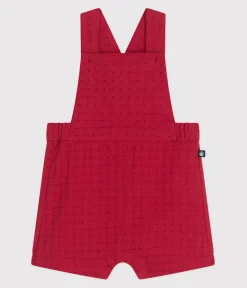 Petit Bateau Sets, Overalls & Latzhosen*Kurzbeinige Baby-Latzhose aus Baumwolle mit Lochtze SPI