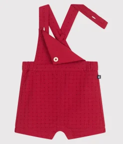 Petit Bateau Sets, Overalls & Latzhosen*Kurzbeinige Baby-Latzhose aus Baumwolle mit Lochtze SPI