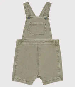 Petit Bateau Sets, Overalls & Latzhosen*Kurze Baby-Latzhose aus Denim grün MARECAGE