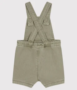 Petit Bateau Sets, Overalls & Latzhosen*Kurze Baby-Latzhose aus Denim grün MARECAGE