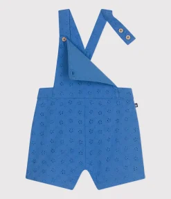 Petit Bateau Sets, Overalls & Latzhosen*Kurze Baby-Latzhose aus englischer Spitze blau GAULOISE