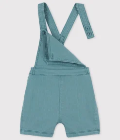 Petit Bateau Sets, Overalls & Latzhosen*Kurze Baby-Latzhose aus gefärbtem Denim grün BRUT