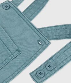 Petit Bateau Sets, Overalls & Latzhosen*Kurze Baby-Latzhose aus gefärbtem Denim grün BRUT