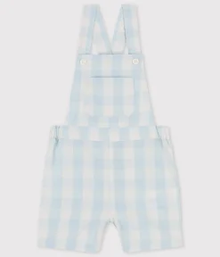 Petit Bateau Sets, Overalls & Latzhosen*Kurze Baby-Latzhose aus Popeline BOLDAIR/ MARSHMALLOW