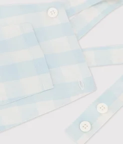 Petit Bateau Sets, Overalls & Latzhosen*Kurze Baby-Latzhose aus Popeline BOLDAIR/ MARSHMALLOW
