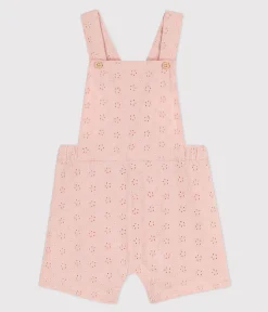 Petit Bateau Sets, Overalls & Latzhosen*Kurze Baby-Overall in Broderie Anglaise rosa SALINE