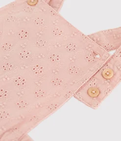 Petit Bateau Sets, Overalls & Latzhosen*Kurze Baby-Overall in Broderie Anglaise rosa SALINE