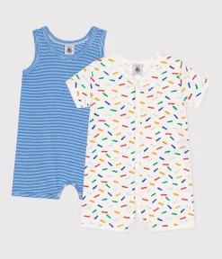 Petit Bateau Schlafanzüge, Strampler|Sets, Overalls & Latzhosen*Kurze Baby-Overalls aus Baumwolle im 2er-Set variante 1