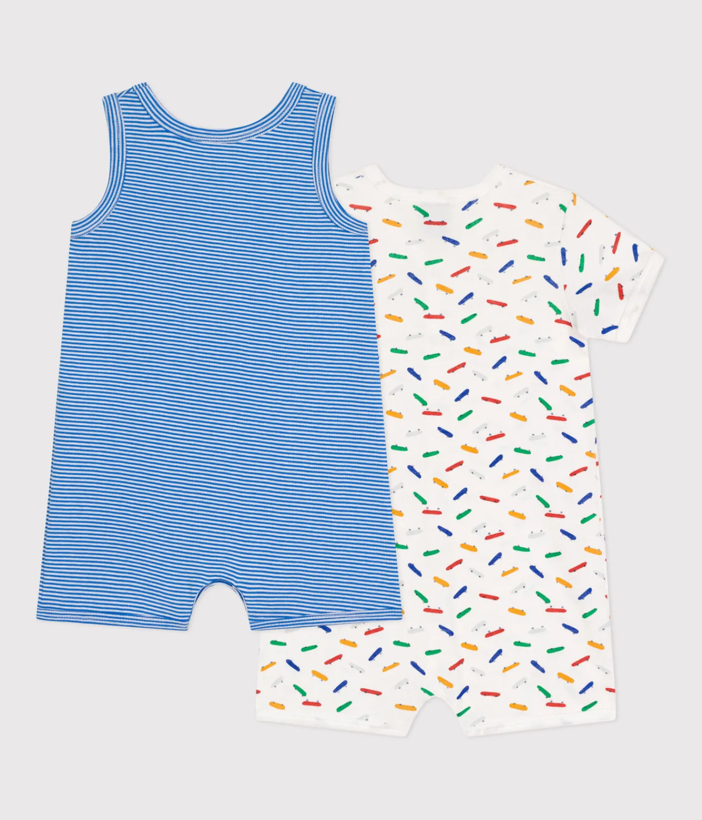 Petit Bateau Schlafanzüge, Strampler|Sets, Overalls & Latzhosen*Kurze Baby-Overalls aus Baumwolle im 2er-Set variante 1