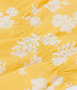 Petit Bateau Schlafanzüge, Strampler|Sets, Overalls & Latzhosen*Kurzer Baby-Einteiler aus Popeline mit Hawaii-Print gelb ORGE/weiss MARSHMALLOW