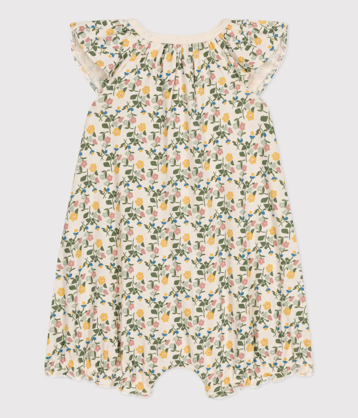 Petit Bateau Schlafanzüge, Strampler|Sets, Overalls & Latzhosen*Kurzer Baby-Overall aus Baumwolle mit Blumenmotiv weiss AVALANCHE/ MULTICO