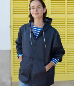Petit Bateau Herren|Jacken, Mäntel*Kurzer Damen-Regenmantel blau SMOKING
