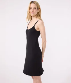 Petit Bateau Homewear|Schlafanzüge, Nachthemden*Kurzes Nachthemd aus Baumwolle für Damen schwarz NOIR