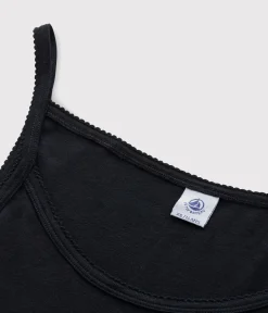 Petit Bateau Homewear|Schlafanzüge, Nachthemden*Kurzes Nachthemd aus Baumwolle für Damen schwarz NOIR