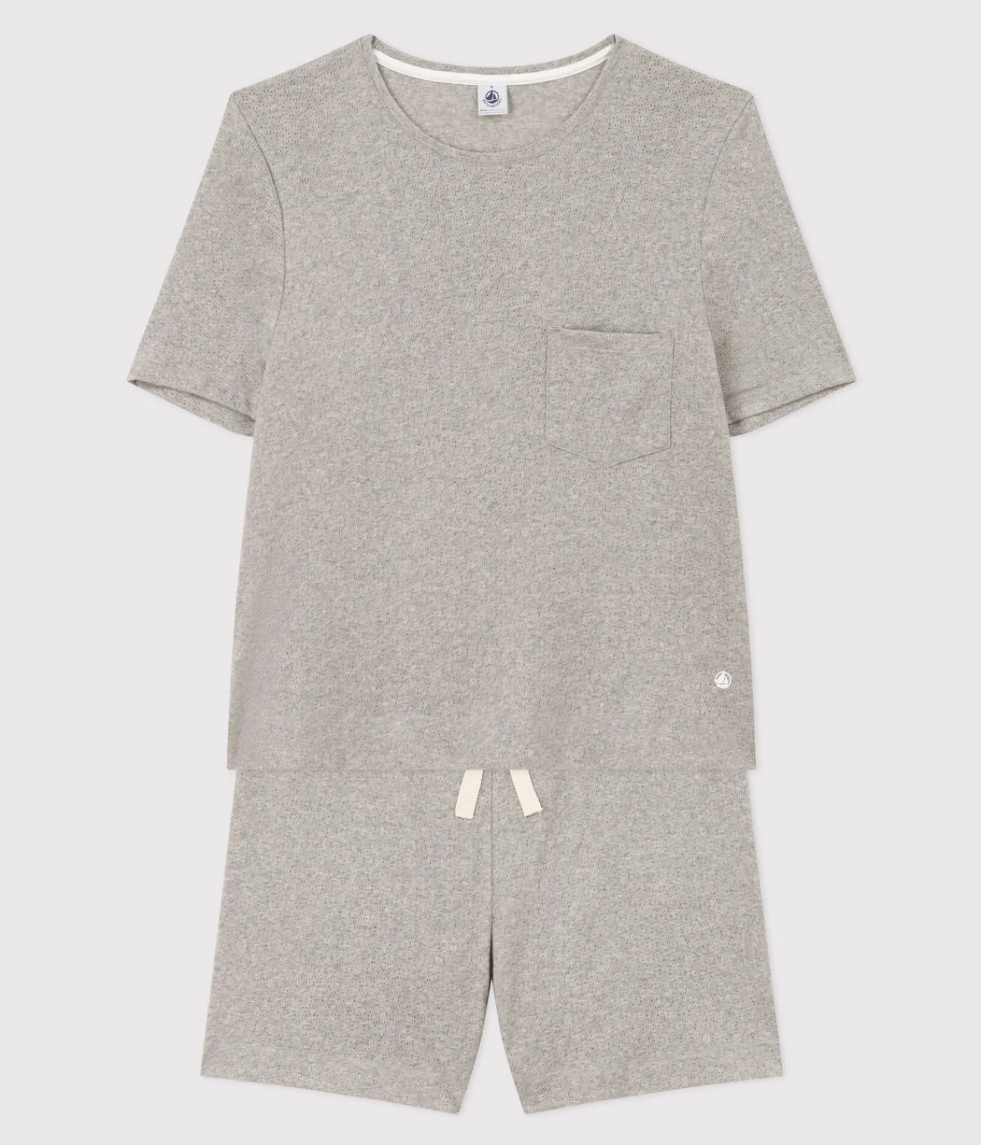 Petit Bateau Schlafanzüge, Nachthemden*Kurz-Pyjama aus Baumwolle für Damen grau CHATON CHINE