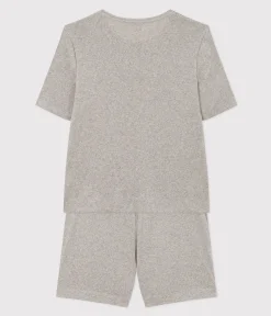 Petit Bateau Schlafanzüge, Nachthemden*Kurz-Pyjama aus Baumwolle für Damen grau CHATON CHINE