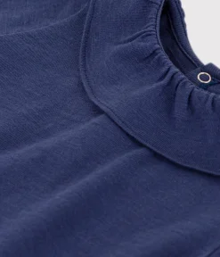Petit Bateau T-Shirts, Oberteile*Kurzärmelige Babybluse aus geflammtem Jersey blau CHALOUPE