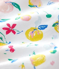 Petit Bateau T-Shirts, Oberteile*Kurzärmelige Baby-Bluse für Mädchen aus Popeline weiss MARSHMALLOW/weiss MULTICO