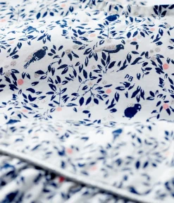 Petit Bateau T-Shirts, Oberteile*Kurzärmelige Baby-Bluse für Mädchen aus Popeline weiss MARSHMALLOW/weiss MULTICO