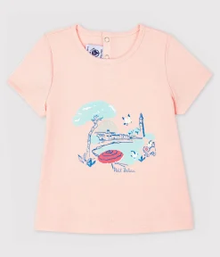 Petit Bateau T-Shirts, Oberteile*Kurzärmelige Baby-Bluse mit Kragen für Mädchen rosa MINOIS