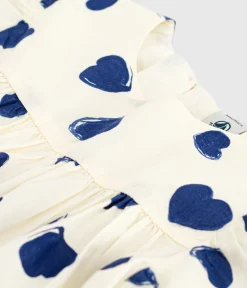 Petit Bateau T-Shirts, Tops, Oberteile*Kurzärmelige Kinder-Bluse aus gemustertem Baumwoll-Popeline blau MILK/ SOIR