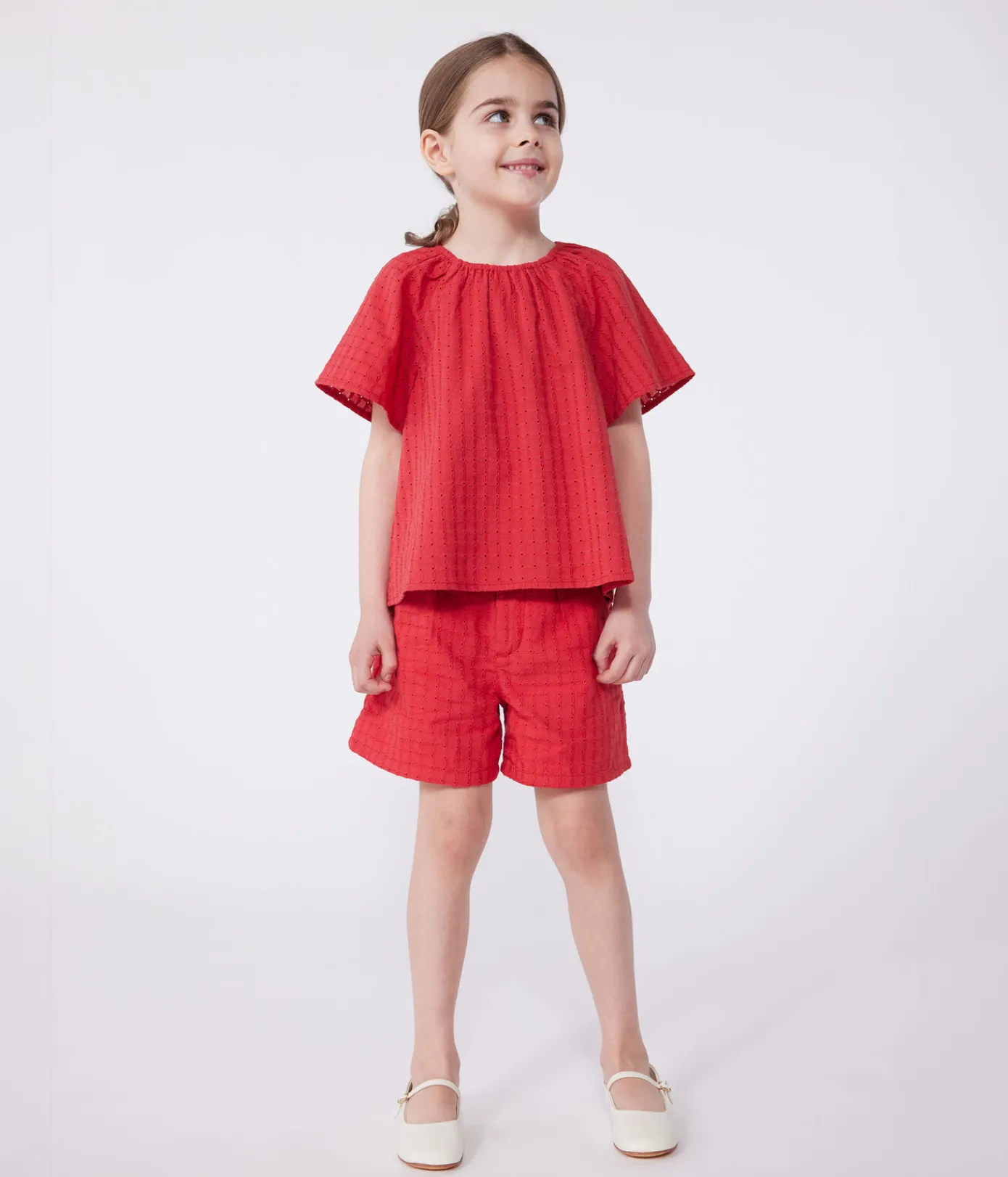 Petit Bateau T-Shirts, Tops, Oberteile*Kurzärmelige Kinder-Bluse mit Blumenmuster SPI