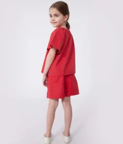 Petit Bateau T-Shirts, Tops, Oberteile*Kurzärmelige Kinder-Bluse mit Blumenmuster SPI