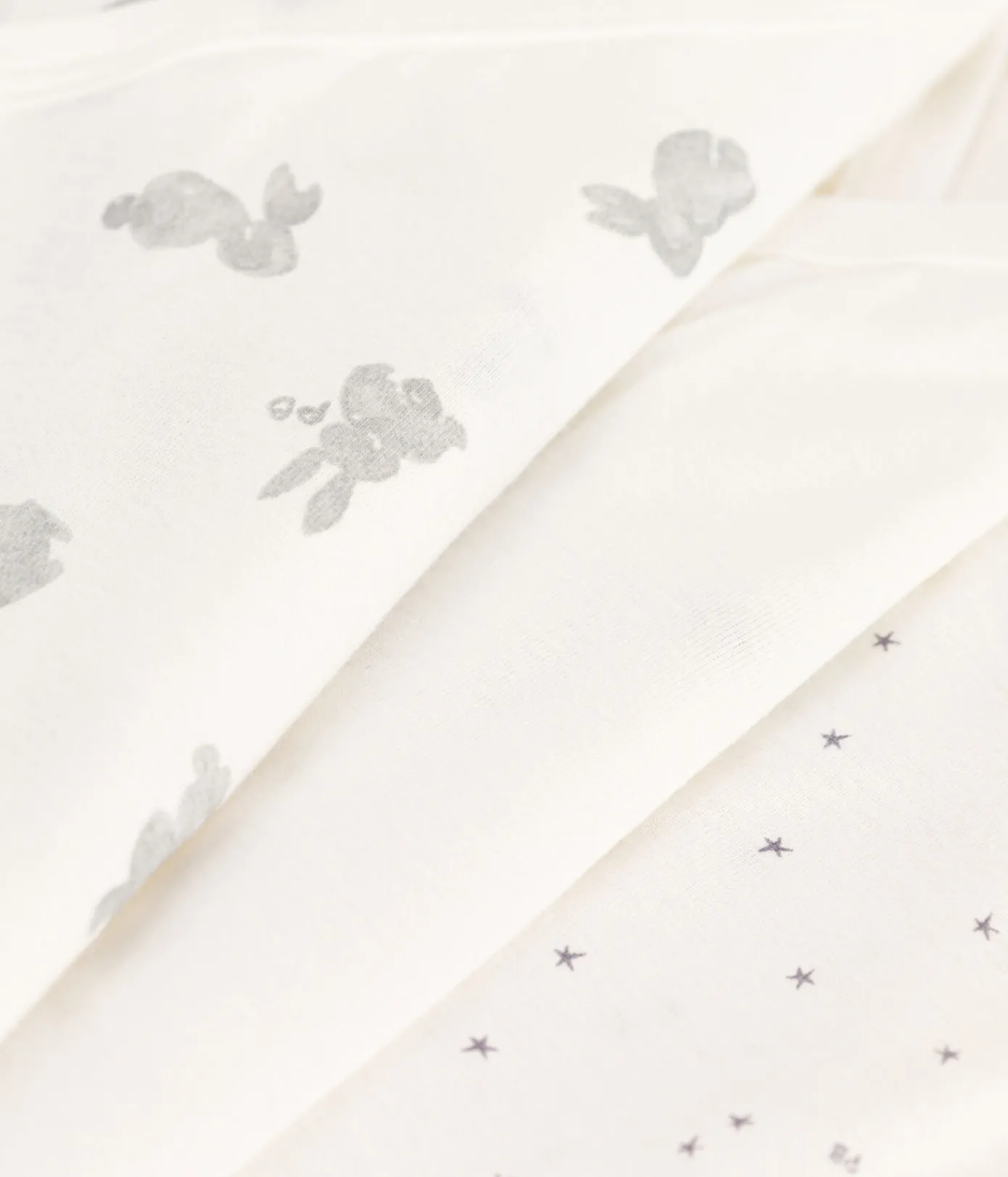 Petit Bateau Bodys|Newborn*Kurzärmelige Wickelbodys aus Baumwolle mit Häschenmotiv im 3er-Set variante 1