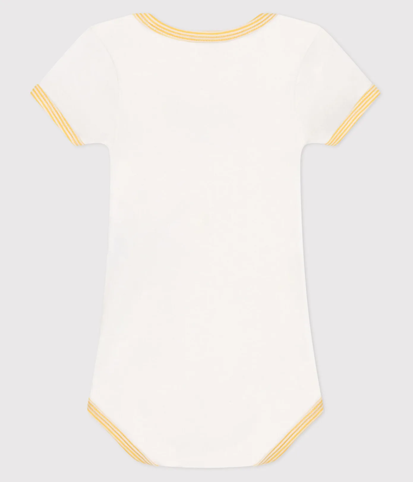Petit Bateau Bodys*Kurzärmeliger Baby-Body aus Baumwolle mit Print weiss MARSHMALLOW