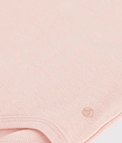 Petit Bateau T-Shirts, Oberteile*Kurzärmeliger Baby-Body aus Baumwolle mit Rüschenkragen rosa SALINE