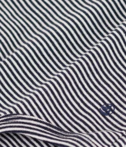 Petit Bateau T-Shirts, Oberteile*Kurzärmeliger Baby-Body aus gestreifter Baumwolle mit Polokragen blau SMOKING/weiss MARSHMALLOW