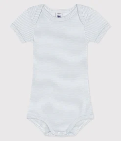 Petit Bateau Bodys*Kurzärmeliger Baby-Body aus Baumwolle mit Print GOMME/ MARSHMALLOW
