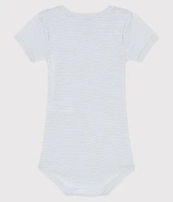Petit Bateau Bodys*Kurzärmeliger Baby-Body aus Baumwolle mit Print GOMME/ MARSHMALLOW