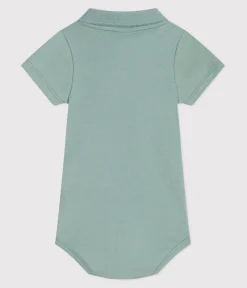 Petit Bateau T-Shirts, Oberteile*Kurzärmeliger Body aus einfarbiger Baumwolle grün PAUL