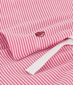 Petit Bateau Schlafanzüge, Nachthemden*Kurzärmeliger Kinder-Pyjama aus Baumwolle mit weiten Beinen und Streifen rosa PEONIA/ MARSHMALLOW