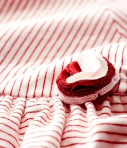 Petit Bateau Kleider*Kurzärmeliges Baby-Kleid für Mädchen rosa FLEUR/rosa COPPER