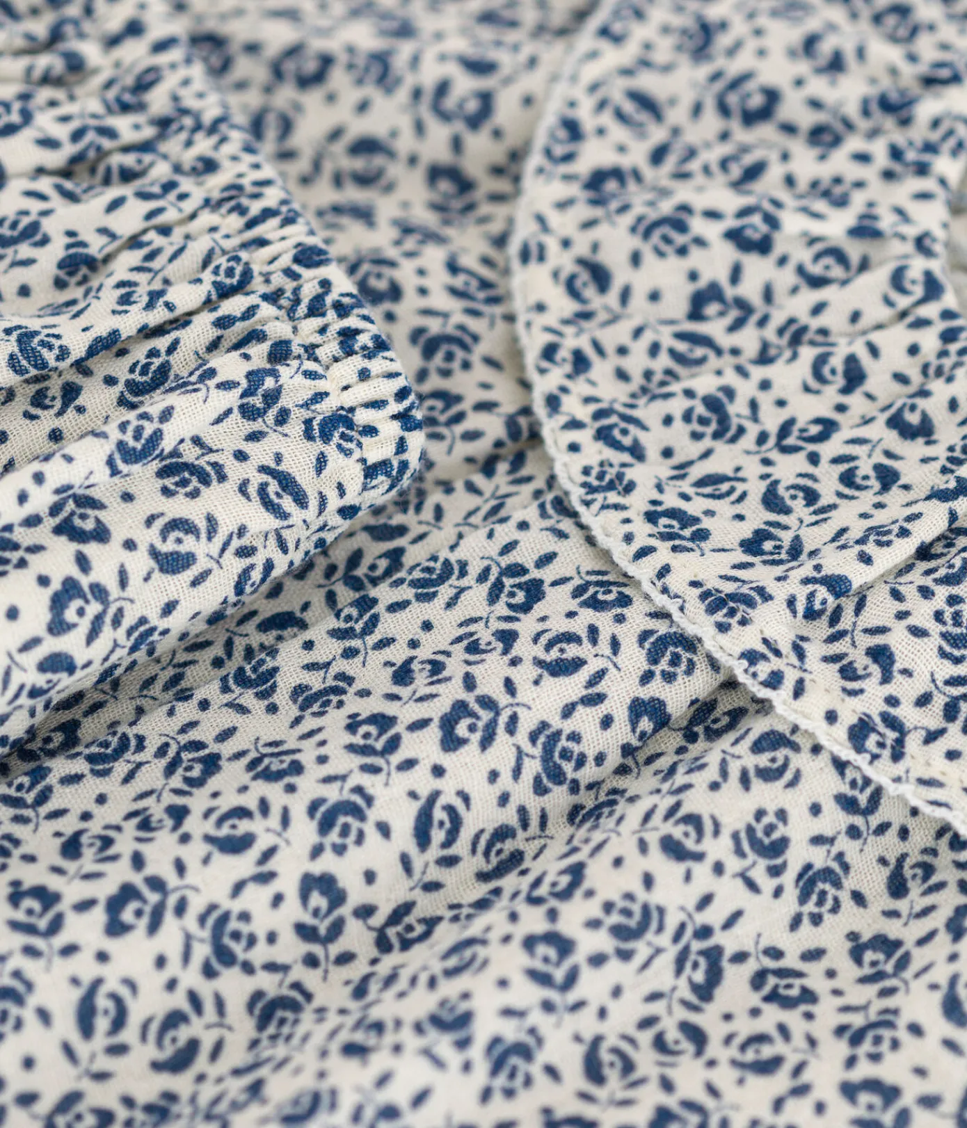 Petit Bateau Kleider*Kurzärmeliges Babykleid mit Bloomers aus Musselin AVALANCHE/ INCOGNITO
