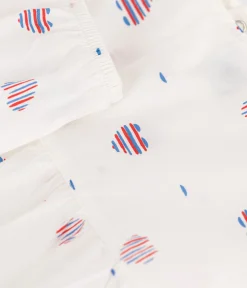 Petit Bateau Kleider*Kurzärmeliges Babykleid und Bloomer aus Baumwolle mit Herzmotiv weiss AVALANCHE/ MULTICO