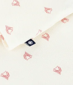 Petit Bateau T-Shirts, Oberteile*Kurzärmeliges Baby-Poloshirt aus Baumwolle mit Vintage-Schiffmotiv ROT MILK/ POMPEI