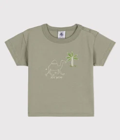 Petit Bateau T-Shirts, Oberteile*Kurzärmeliges Baby-T-Shirt aus Jersey mit Motiv grün MARECAGE