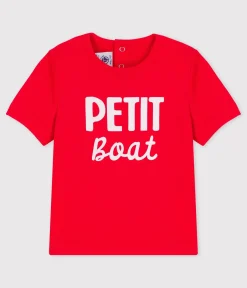 Petit Bateau T-Shirts, Oberteile*Kurzärmeliges Baby-T-Shirt aus Baumwolle mit Motiv ROT PEPS