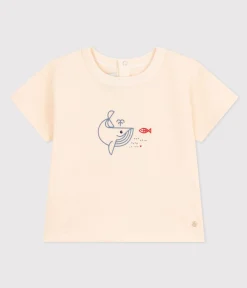 Petit Bateau T-Shirts, Oberteile*Kurzärmeliges Baby-T-Shirt aus leichtem Jersey naturfarben AVALANCHE