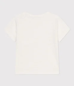 Petit Bateau T-Shirts, Oberteile*Kurzärmeliges Baby-T-Shirt aus geflammtem Jersey weiss MARSHMALLOW