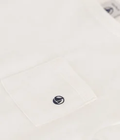 Petit Bateau T-Shirts, Oberteile*Kurzärmeliges Baby-T-Shirt aus geflammtem Jersey weiss MARSHMALLOW