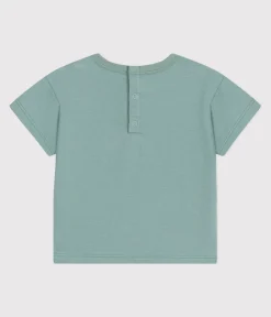 Petit Bateau T-Shirts, Oberteile*Kurzärmeliges Baby-T-Shirt aus einfarbiger Baumwolle grün PAUL